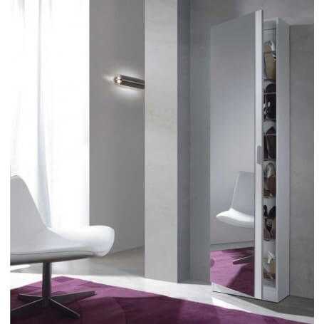 Mueble zapatero kit 1 puerta + espejo modelo Coral I