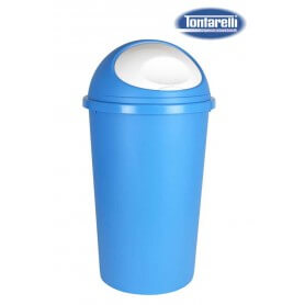 Cubo de basura con tapa 2 tamaños azul