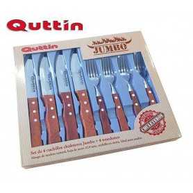 Pack jumbo 4 cuchillos + 4 tenedores