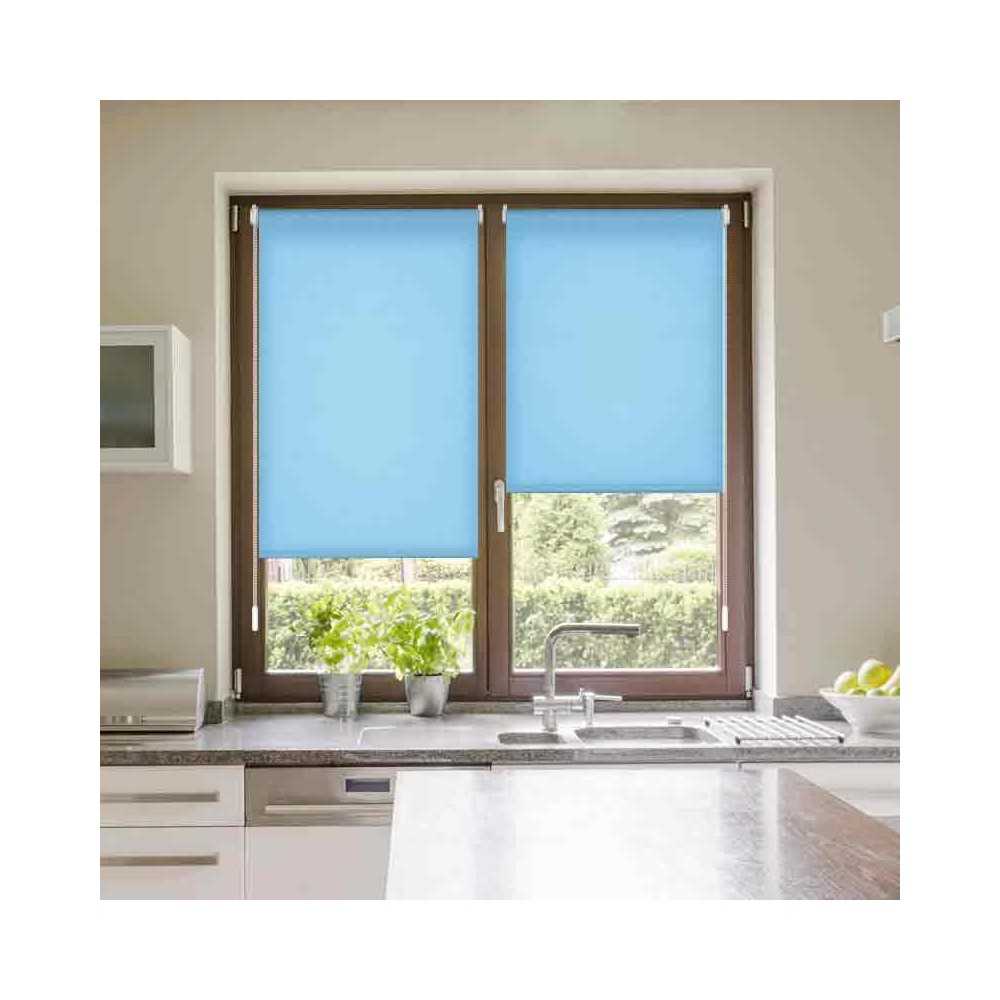 Estika® Estor opaco sin taladrar, ancho de la tela 130 cm x 150 cm, color  gris, 6 colores de tela, persianas para ventanas sin taladrar, estor  Klemmfix para ventanas interiores : 