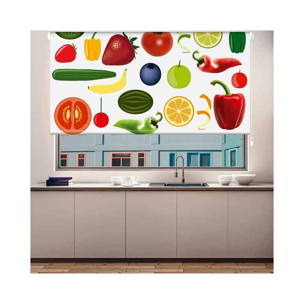 Estor enrollable translucido para cocina de Frutas (110x170, Fruta 005) :  : Productos Handmade