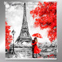 Estor enrollable fotográfico impresión digital Red in world - Torre Eiffel Paris