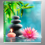 Flor de loto sobre agua Estor personalizado ZEN fotográfico a medida impresión digital