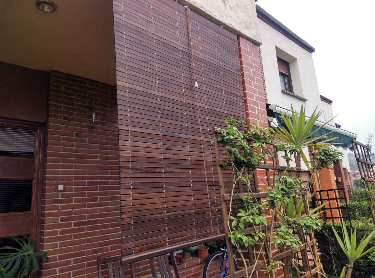 Cortinas de bambú para exteriores, persianas enrollables para ventanas,  aislamiento de calor, sin cables, persianas de madera tejida para porche